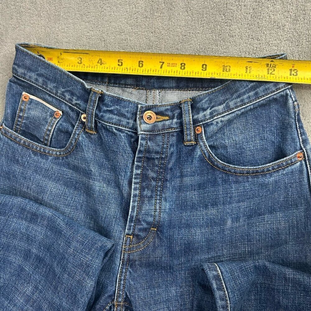 Taylor Stitch Jeans Mens 26x23” Democratic Selvedge Red Line Blue Wash Denim - Picture 9 of 16